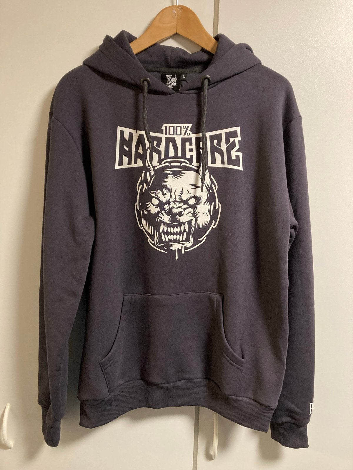 100% Hardcore Hoodie Grijs Maat L, Verzenden, Nieuw