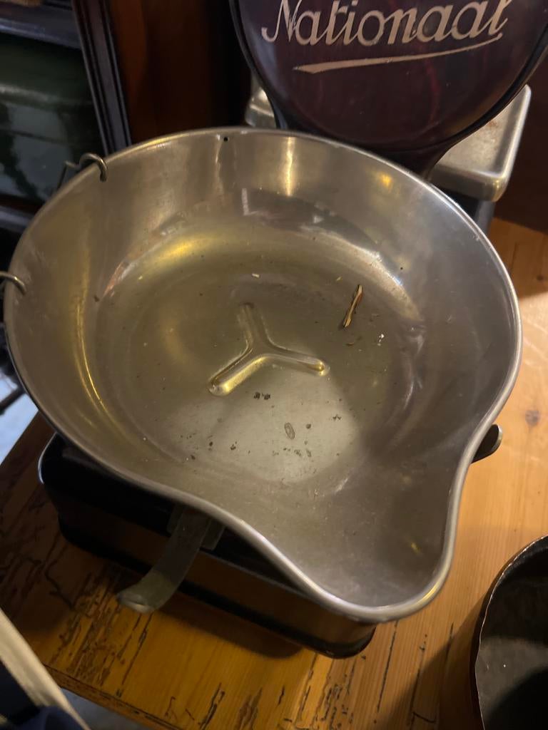 Antieke Winkelweegschaal Nationaal Voorburg - 5 kg, Ophalen, Gebruikt, Overige typen, Nationaal