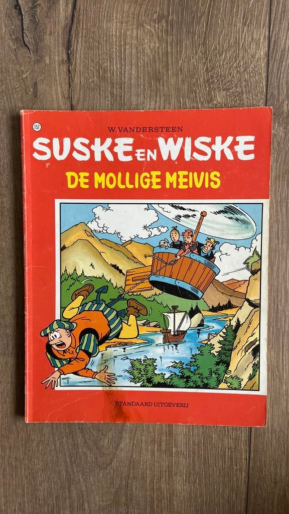 Suske en Wiske boek 157 De Mollige Meivis, eerste druk 1975, Boeken, Eén stripboek, Ophalen of Verzenden, Zo goed als nieuw
