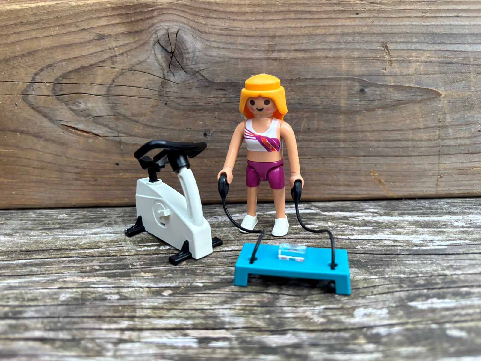 Playmobil Sportieve Vrouw met Fitnessapparatuur, Kinderen en Baby's, Gebruikt, Complete set, Ophalen of Verzenden, Sports & action