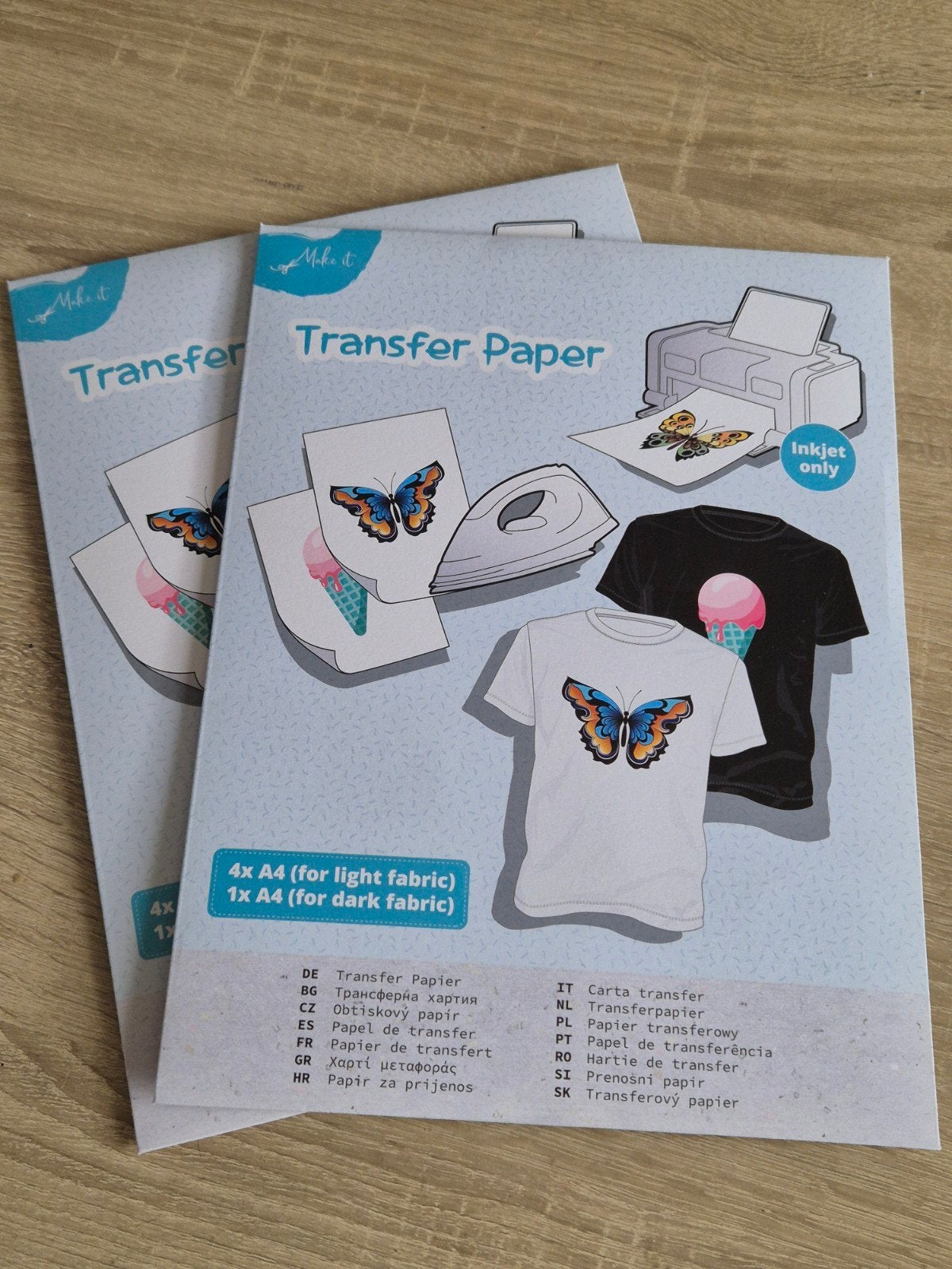 Transferpapier voor lichte en donkere stoffen (Inkjet), Hobby en Vrije tijd, Overige thema's, Geschikt voor stof, Nieuw, Ophalen of Verzenden