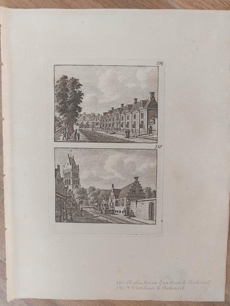 334-335 Bolswert -Bolsward St. Antonius Gasthuis + Weeshuis, Antiek en Kunst, Ophalen of Verzenden