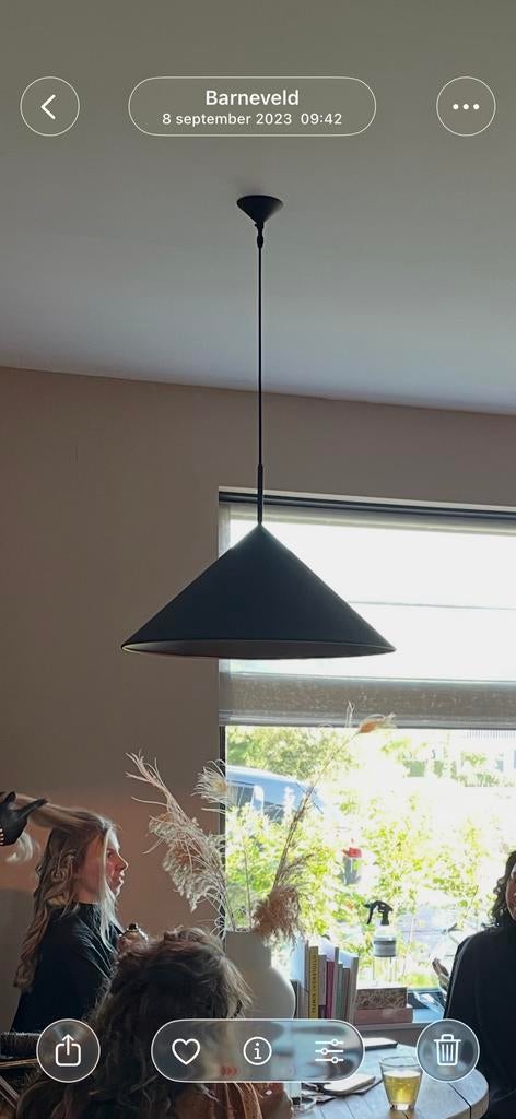 HK Living Triangle Hanglamp - Zwart, Ø60cm, Ophalen, Zo goed als nieuw, Metaal, Minder dan 50 cm