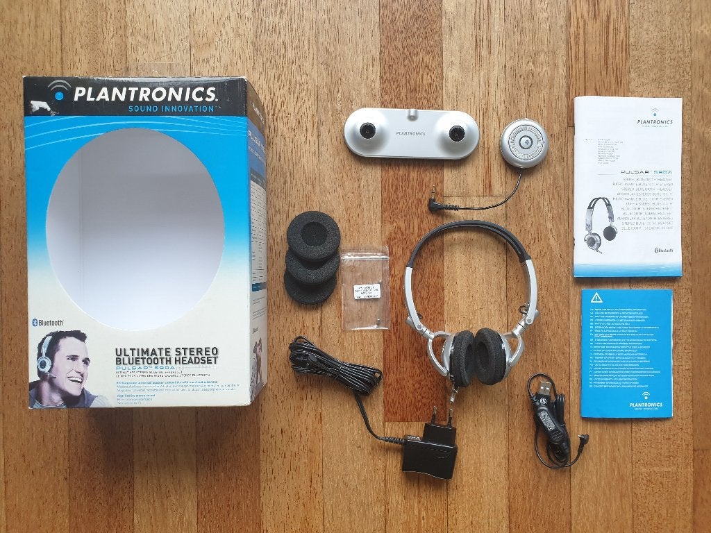 Plantronics Pulsar 590A Bluetooth headset, koptelefoon, Op oor (supra aural), Zo goed als nieuw, Draadloos, Ophalen