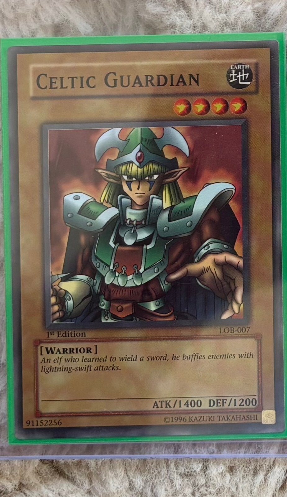 Celtic guardian lob-007 first edition, Hobby en Vrije tijd, Verzamelkaartspellen | Yu-gi-Oh!, Ophalen of Verzenden, Zo goed als nieuw