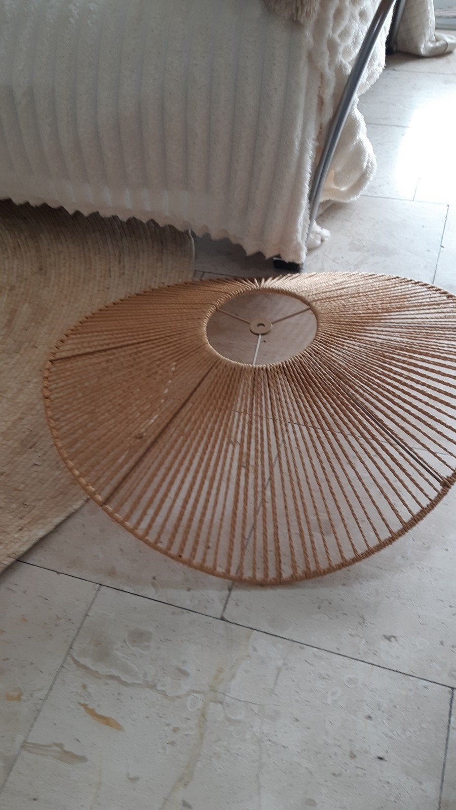 lampenkap riet stevig nieuw 57 cm doorsnee, Ophalen