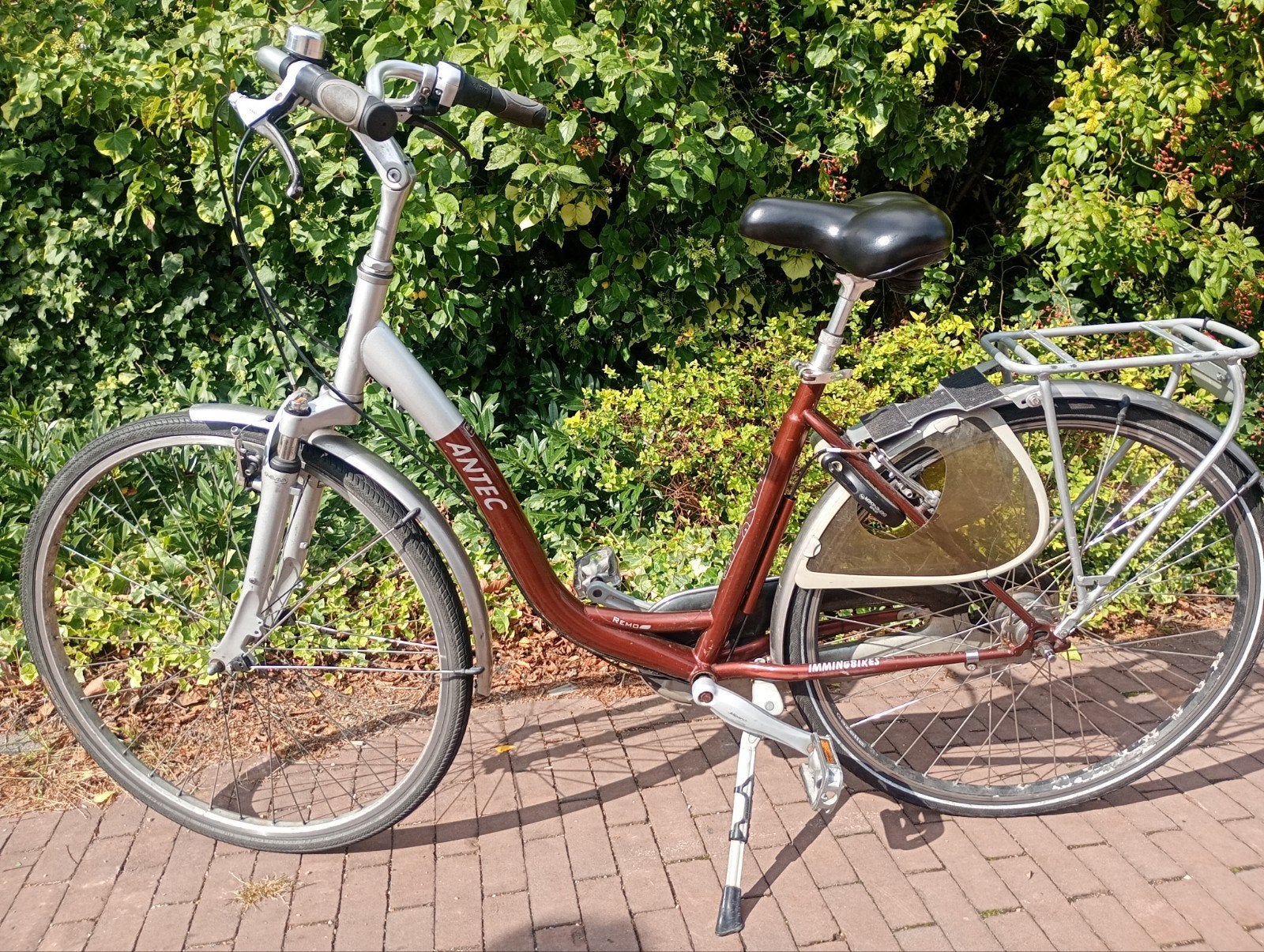 Dames Fiets Antec 7 Versnellingen Lage Instap, Terugtraprem, Gebruikt, (Extra) lage instap, Ophalen