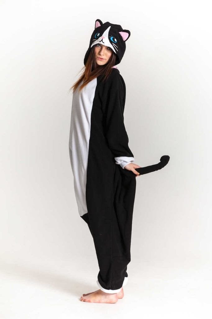 Zwarte Kat Onesie XS-S Pak Kostuum Poes Kattenpak 158, Kinderen en Baby's, Ophalen of Verzenden, Nieuw, 158 t/m 164, Meisje