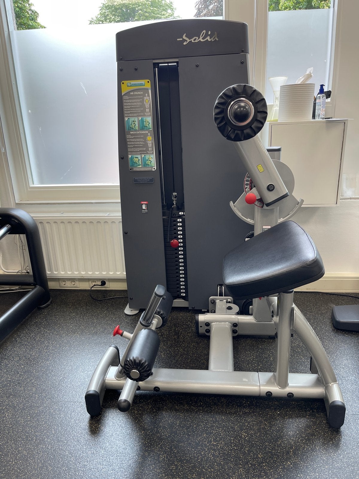 Body Solid Ab Crunch & Back Extension Krachtstation, Krachtstation, Ophalen of Verzenden, Zo goed als nieuw, Buik