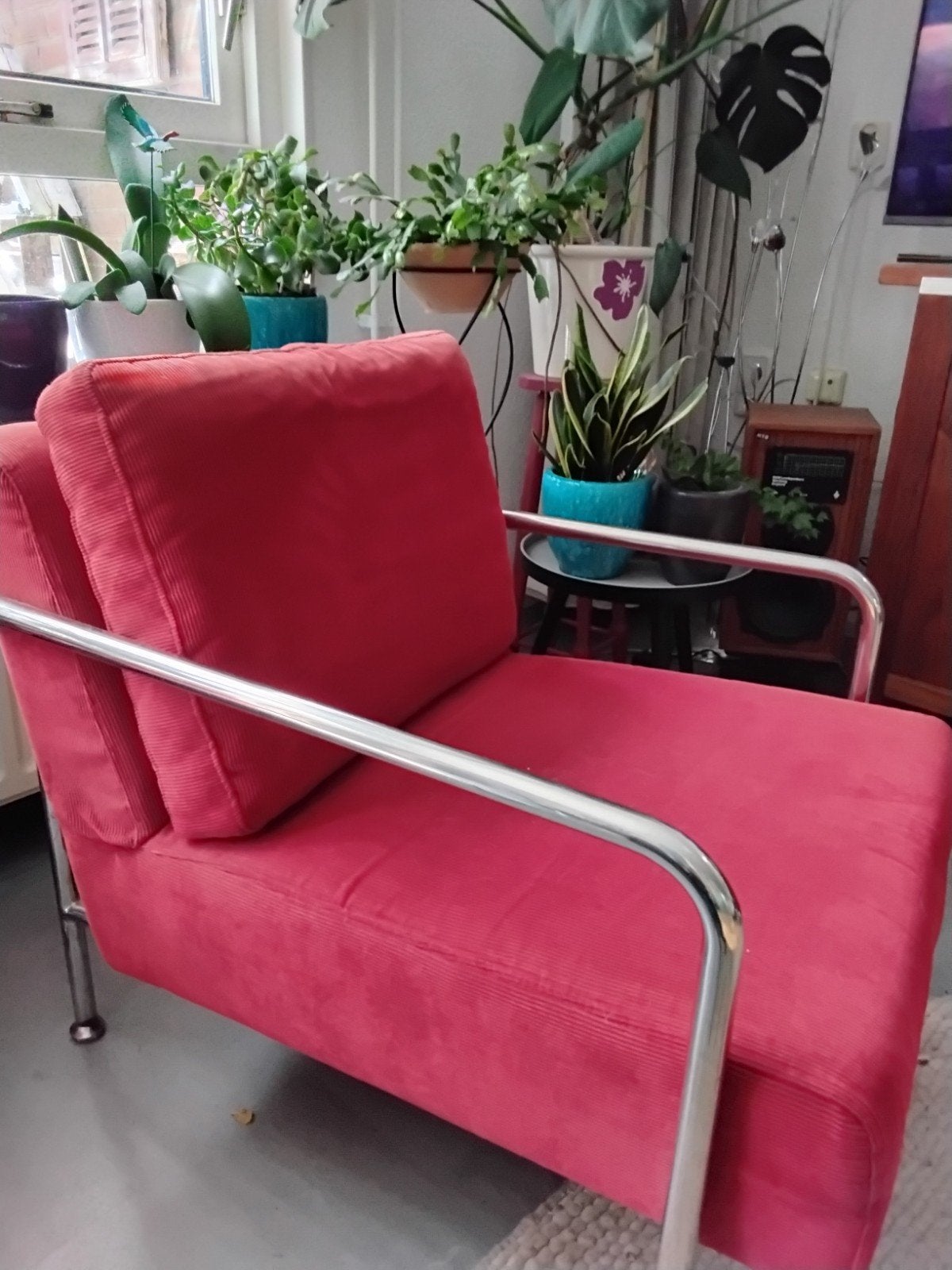 Ridge Rib fauteuil - Compact en comfortabel, Ophalen, Gebruikt, 75 tot 100 cm, Stof