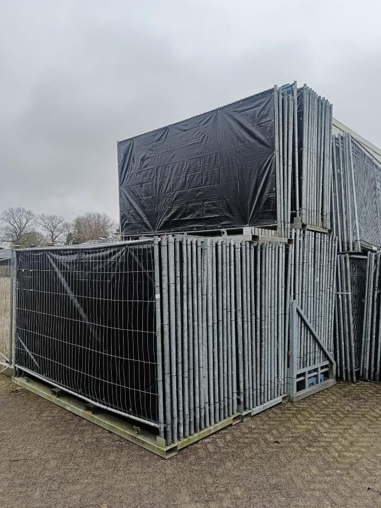 Te huur: bouwhekken met en zonder zeil, Tuin en Terras, Tuinhekken en Hekwerk, Ophalen, Gebruikt, IJzer
