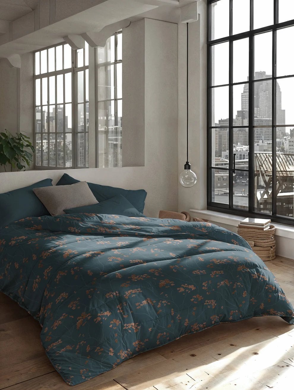 Wasbaar dekbed Majestic NIEUW, Blauw, Ophalen of Verzenden, Deken of Dekbed, Nieuw