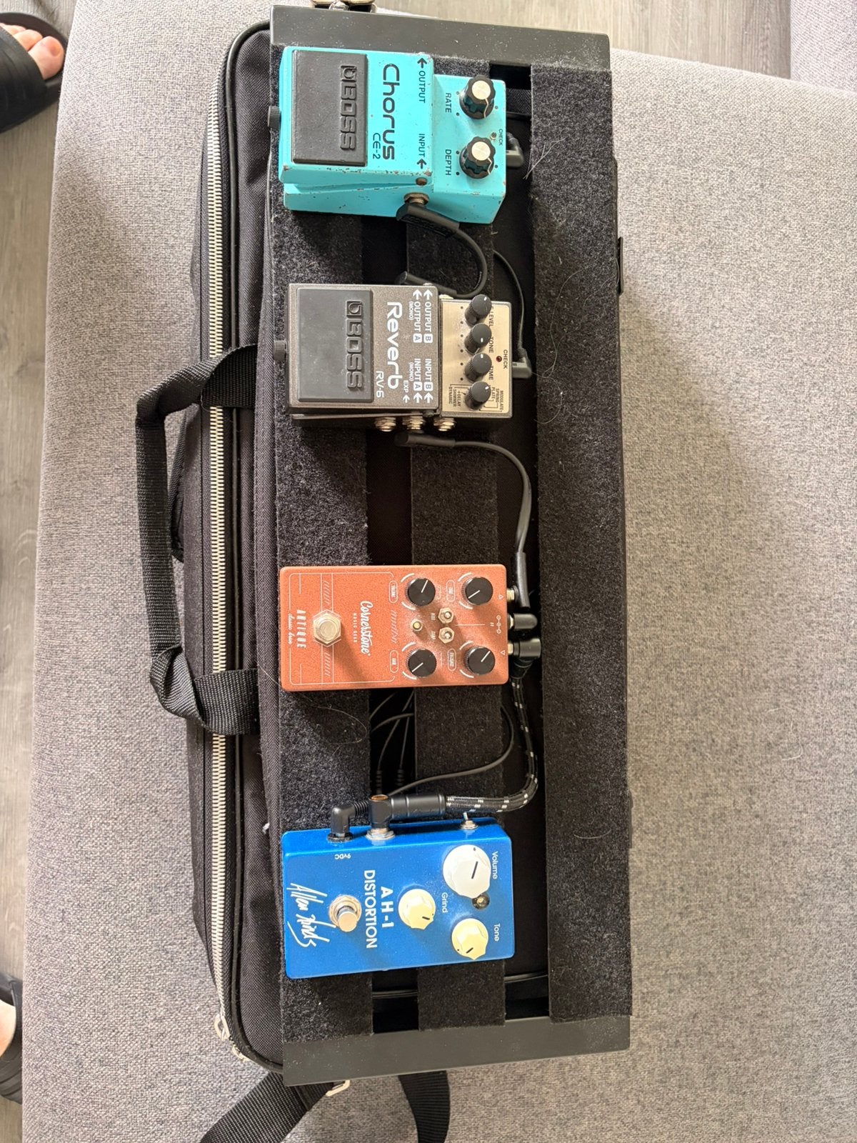 Pedalboard met diverse effect pedalen, Muziek en Instrumenten, Effecten, Ophalen of Verzenden, Zo goed als nieuw, Reverb