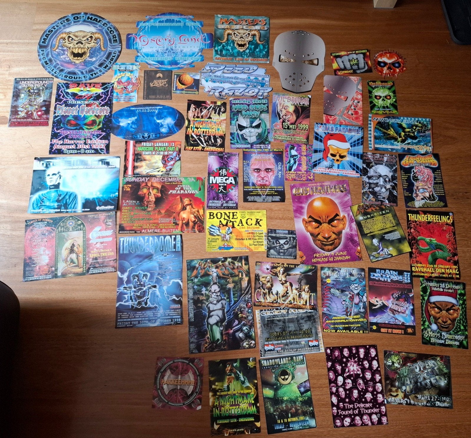 Early Hardcore flyer pakket. Tot 2000 Gabber Thunderdome, Ophalen of Verzenden, Gebruikt, Muziek