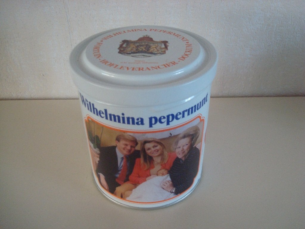 Blik Wilhelmina pepermunt., Ophalen of Verzenden, Zo goed als nieuw, Overige