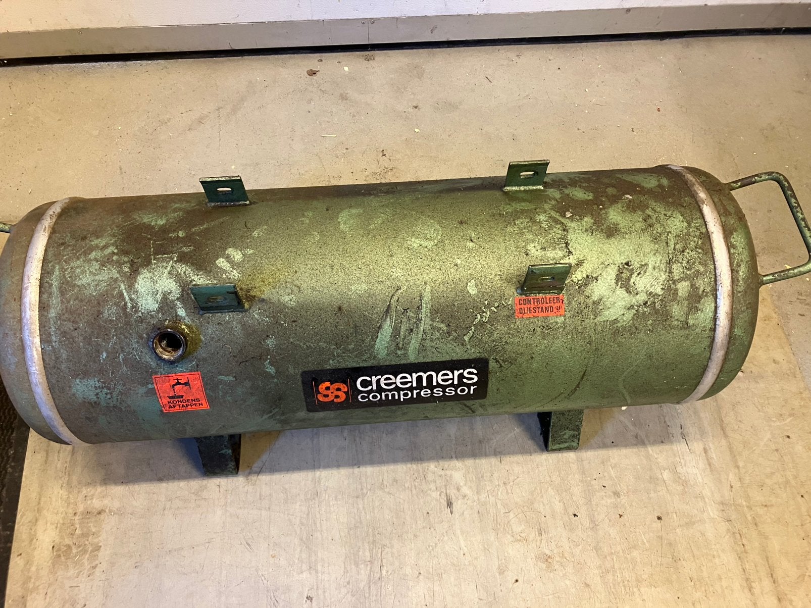 Creemers compressor luchttank 90L opknapper, Ophalen, Gebruikt, 6 tot 10 bar, 25 tot 100 liter