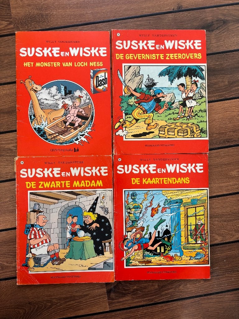 Suske en Wiske - 4 stripboeken, Boeken, Stripboeken, Gelezen, Willy Vandersteen, Ophalen of Verzenden, Meerdere stripboeken