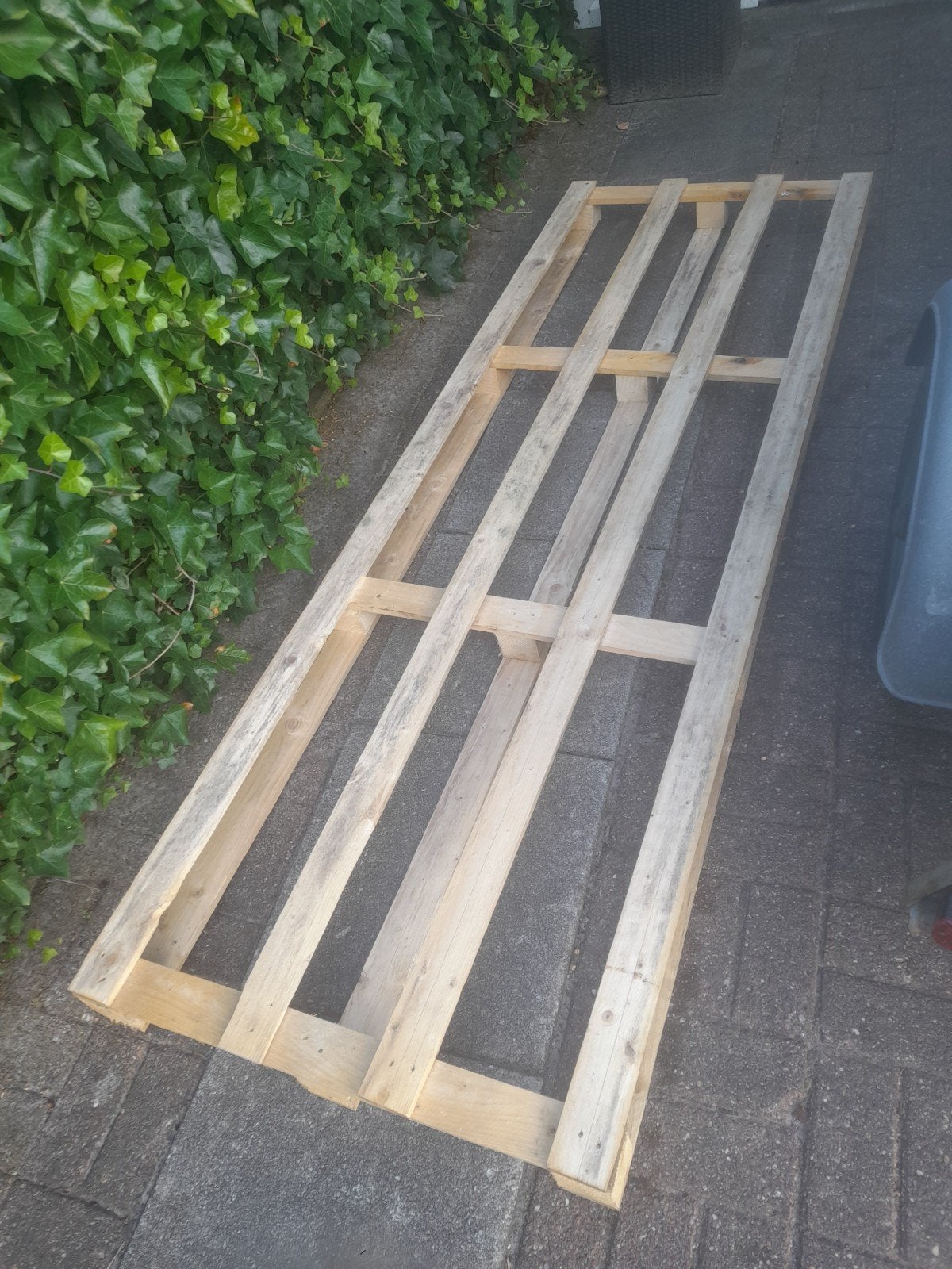 GRATIS AFHALEN GROTE HOUTEN PALLET, Ophalen, Zo goed als nieuw, 250 tot 300 cm, 50 mm of meer