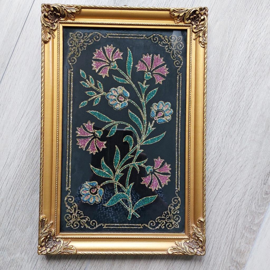Decoratief werk vermoedelijk gebaseerd op Turkse Çini kunst, Minder dan 50 cm, Overige typen, Ophalen of Verzenden, Zo goed als nieuw