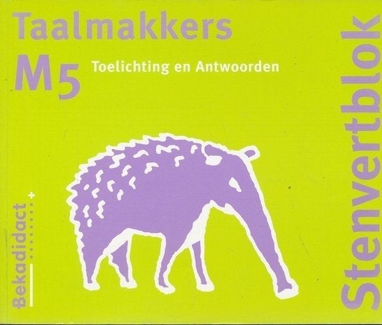 Stenvert Taalmakkers M5 - toelichting en antwoorden, Boeken, Schoolboeken, Nieuw, Nederlands, Overige niveaus, Ophalen of Verzenden