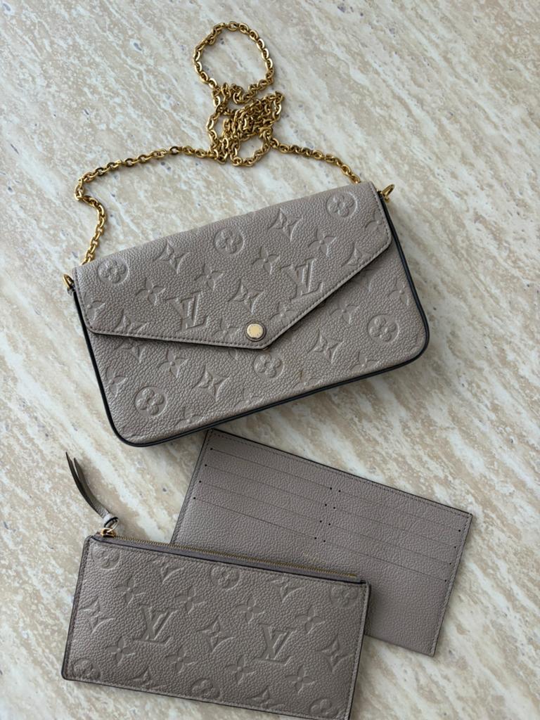 Louis vuiton pochette felicie tas, Sieraden, Tassen en Uiterlijk, Tassen | Damestassen, Ophalen of Verzenden, Beige, Schoudertasje