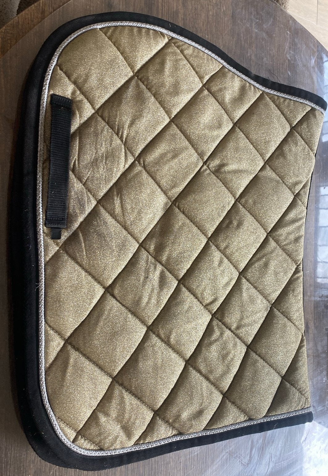 Mooi glitter goud dekje, Overige merken, Cob (M), Zadeldekje, Overige materialen