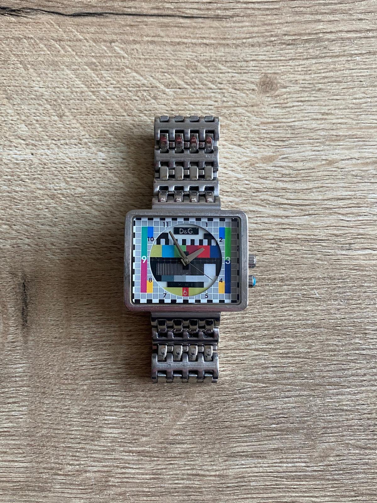 Dolce & Gabbana (D&G) horloge – unieke design wijzerplaat, Staal, Gebruikt, Staal, Polshorloge