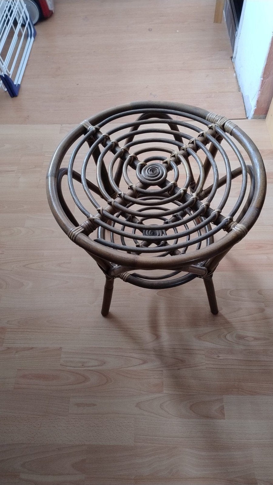 Rotan bijzettafel - Zo goed als nieuw, Ophalen, Rond, Zo goed als nieuw, Overige materialen