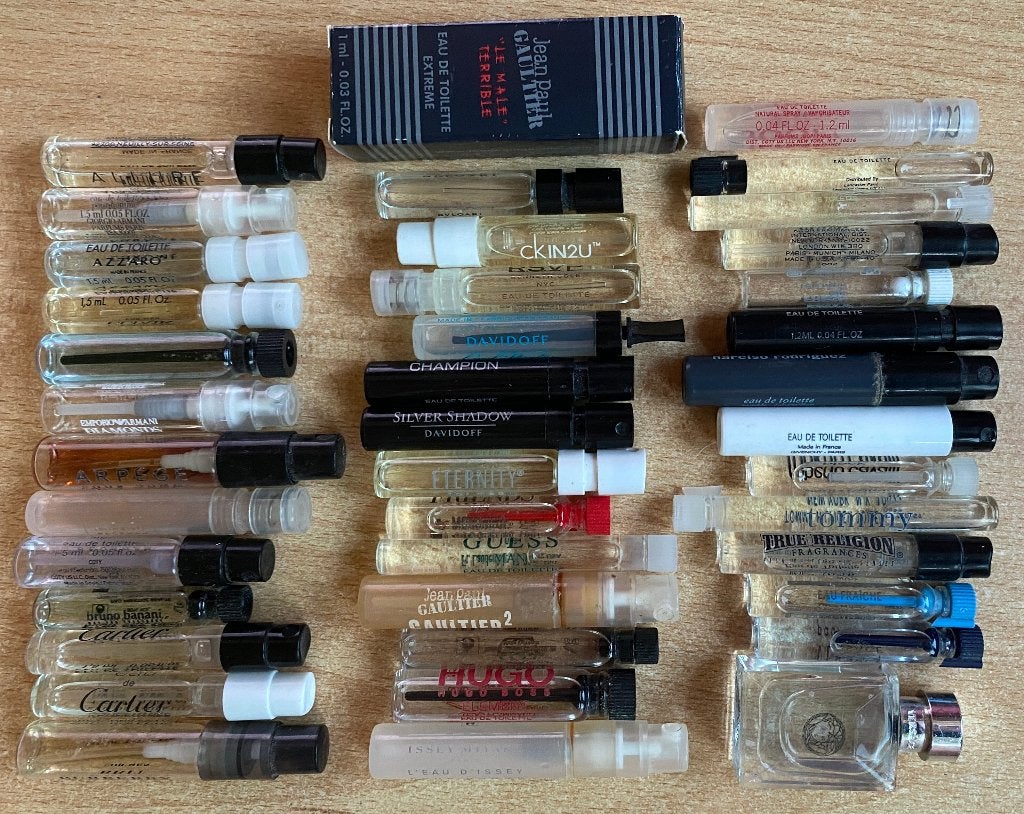 eau de toilette 41 verschillende mini flesjes + 7 dubbele, Sieraden, Tassen en Uiterlijk, Ophalen of Verzenden, Zo goed als nieuw