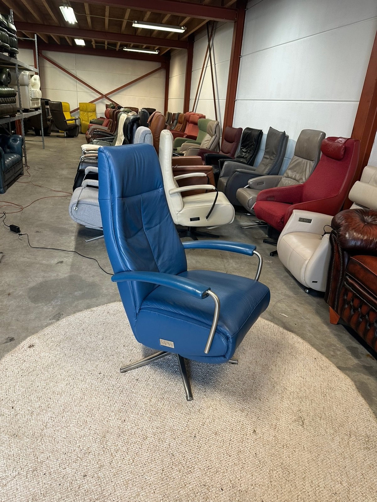 Design leren relax fauteuil stoel Prominent C-100 Z.G.A.N, 2871SK, Verzenden, Mariansoliak8@gmail.com, Zo goed als nieuw