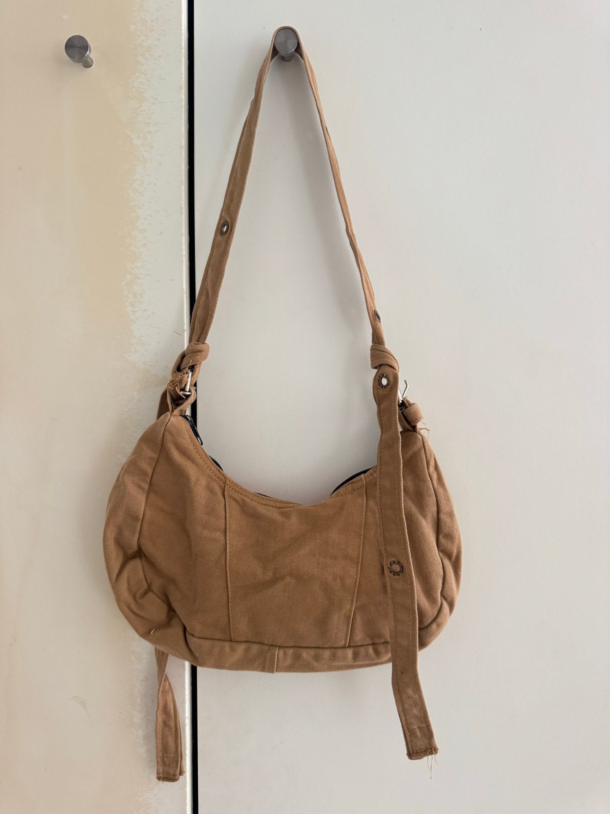 Customised Ralph Lauren schoudertasje, Verzenden, Gebruikt, Beige, Schoudertasje