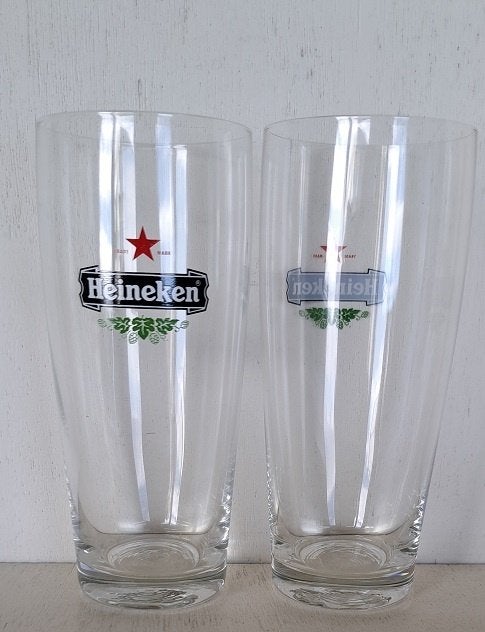 Heineken Bierglas Fluitje met logo 5, Ophalen of Verzenden, Zo goed als nieuw, Glas of Glazen, Heineken