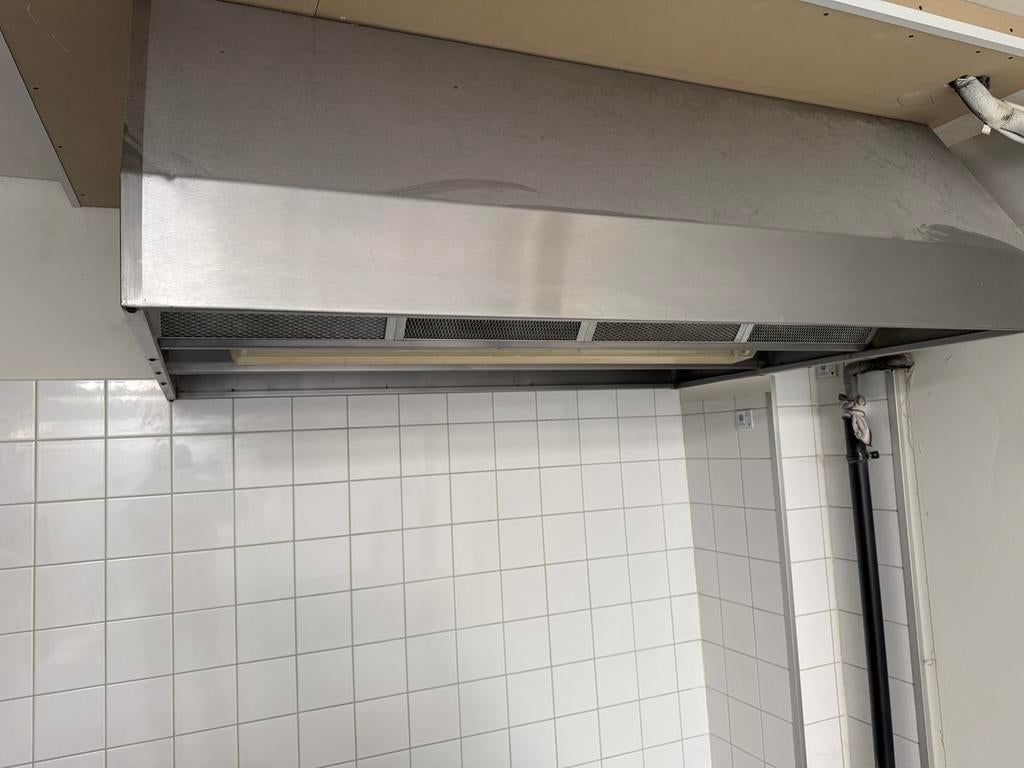 RVS Afzuigkap dubbele dampkap Horeca verlichting en motor, Witgoed en Apparatuur, Ophalen, Gebruikt