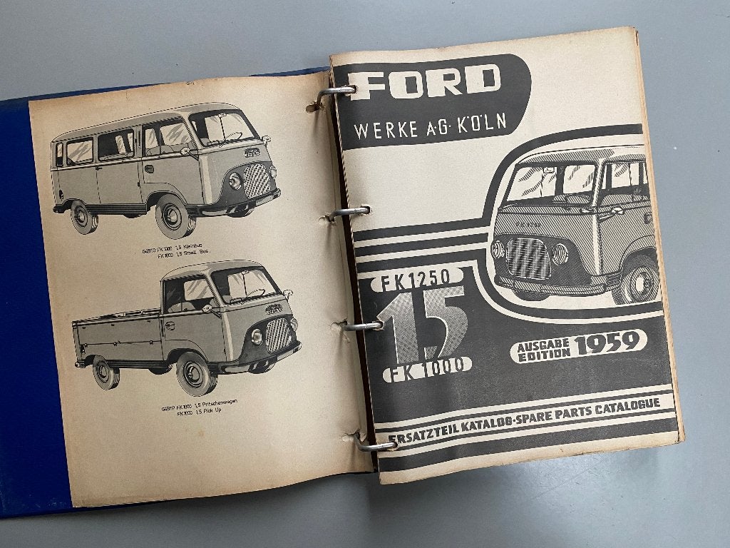 Onderdelenboek voor de Ford FK 1000 en FK 1250 1.5  (1959)