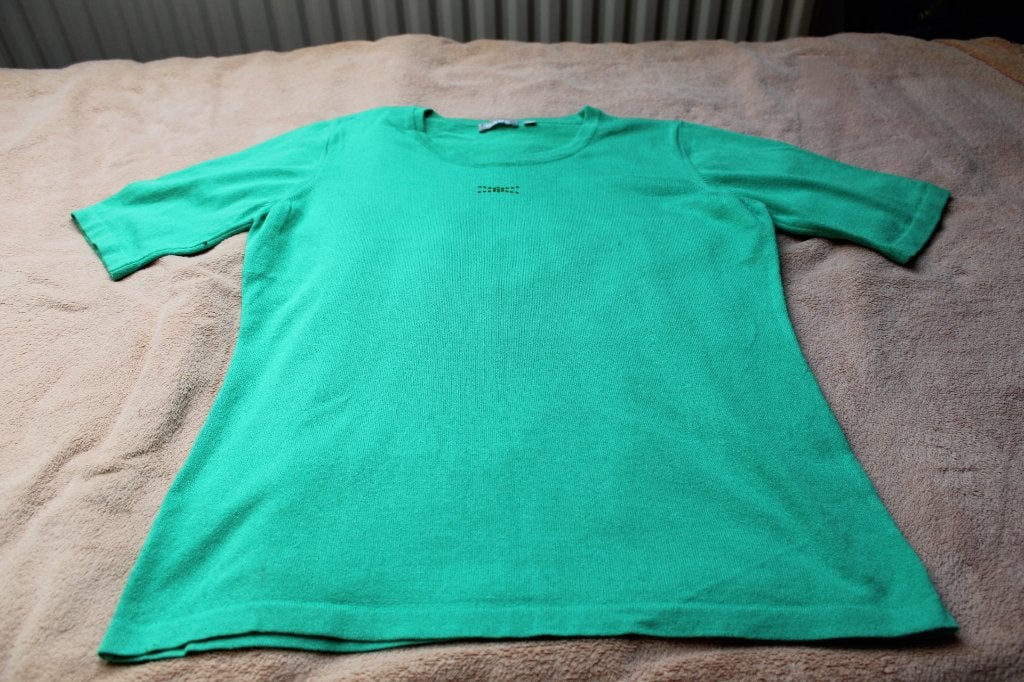 Groene trui met korte mouwen van RABE, Maat 38/40 (M), Verzenden, Zo goed als nieuw, Korte mouw