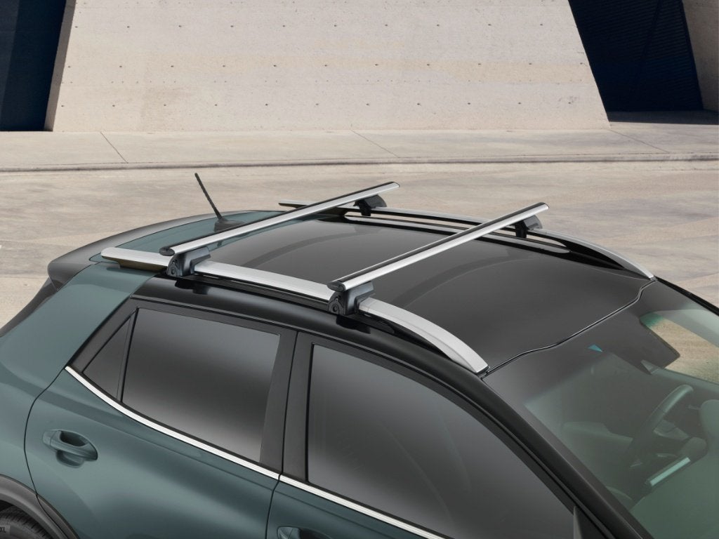 Originele Kia Stonic aluminium dakdragers art.nr. E83004D050, Auto diversen, Dakdragers, Ophalen, Zo goed als nieuw
