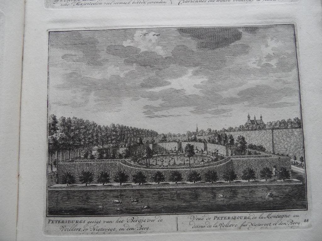 88 Nigtevecht Petersburg Kopergravure 1719, Antiek en Kunst, Ophalen of Verzenden
