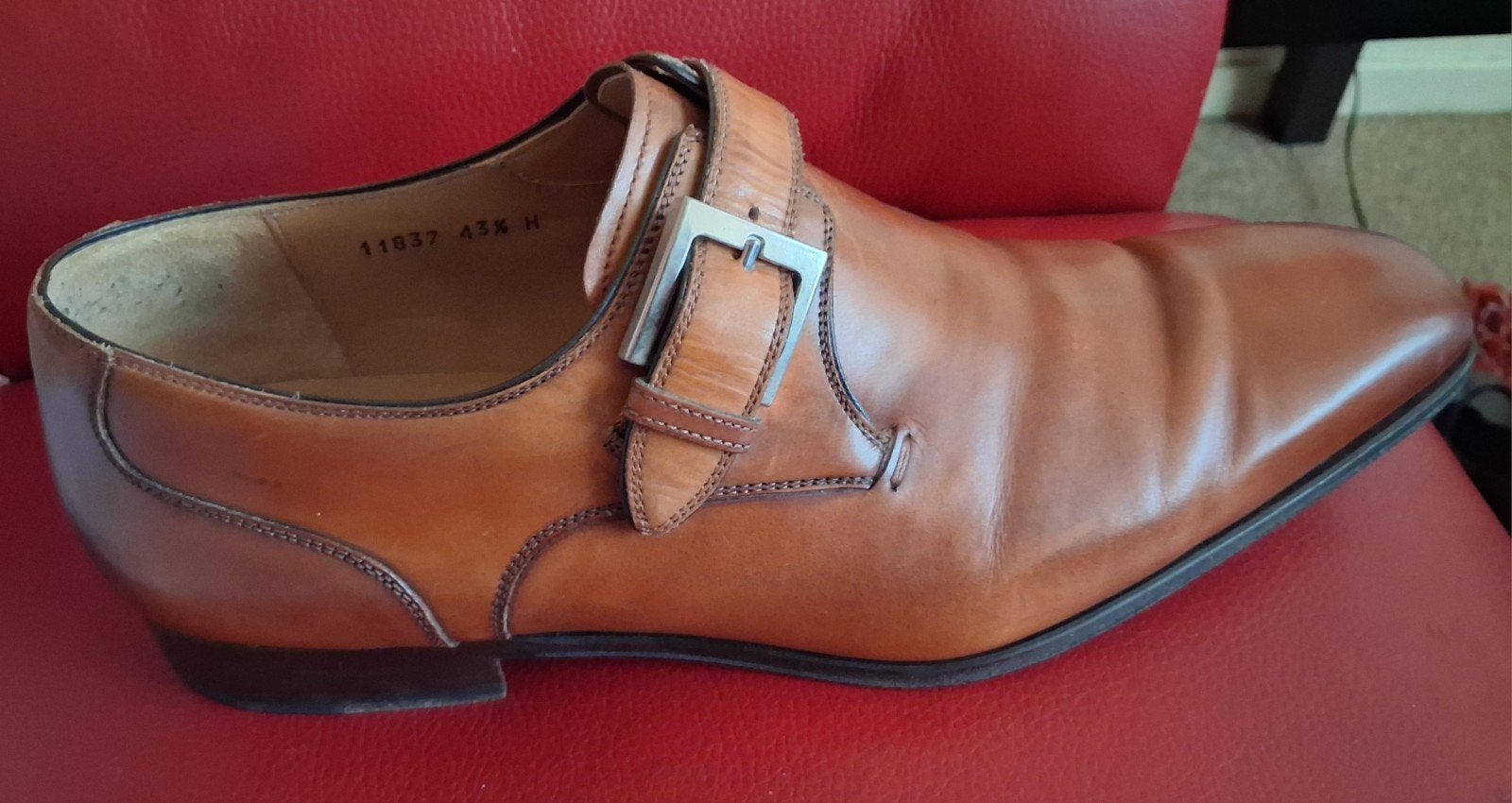 Magnanni Monkschoenen Cognac Leer Maat 43.5 H-wijdte, Kleding | Heren, Schoenen, Bruin, Ophalen of Verzenden, Magnanni, Gespschoenen
