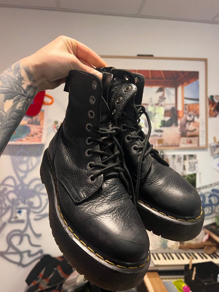 Dr. Martens – Zwart Leer 39, Zwart, Snowboots, Ophalen of Verzenden, Dr. Martens