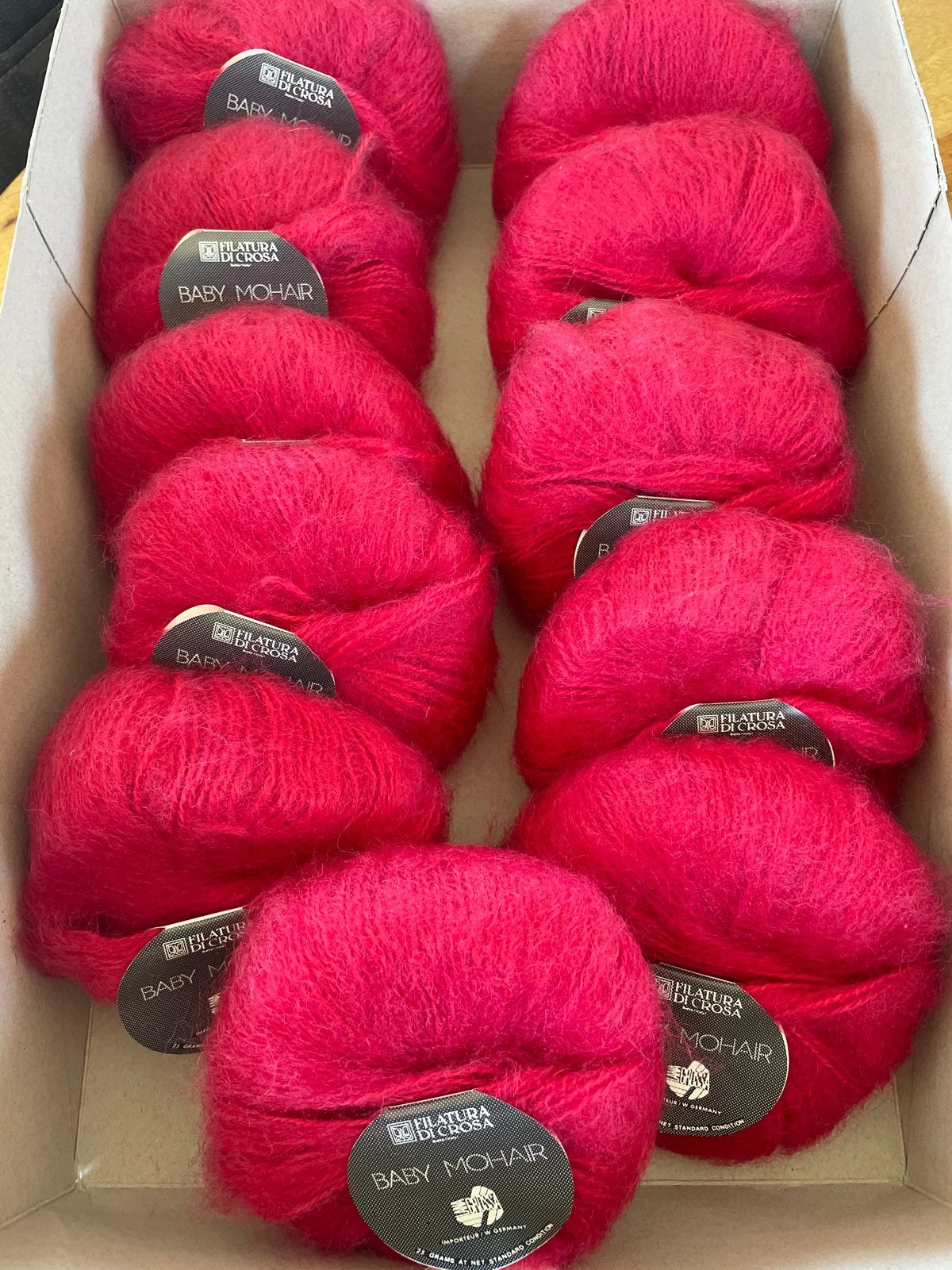 Filatura Di Crosa Baby Mohair - 11 bollen felroze, Hobby en Vrije tijd, Breien en Haken, -, Breien of Haken, -, Nieuw