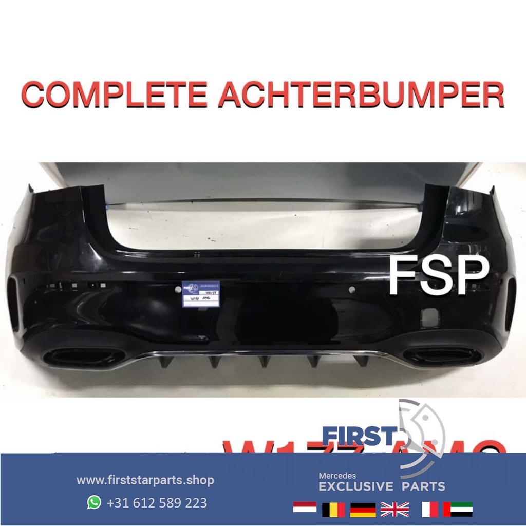 W177 AMG ACHTERBUMPER Mercedes A Klasse 2018-2021 ZWART ORIG, Auto-onderdelen, Gebruikt, -, Ophalen of Verzenden, Achter