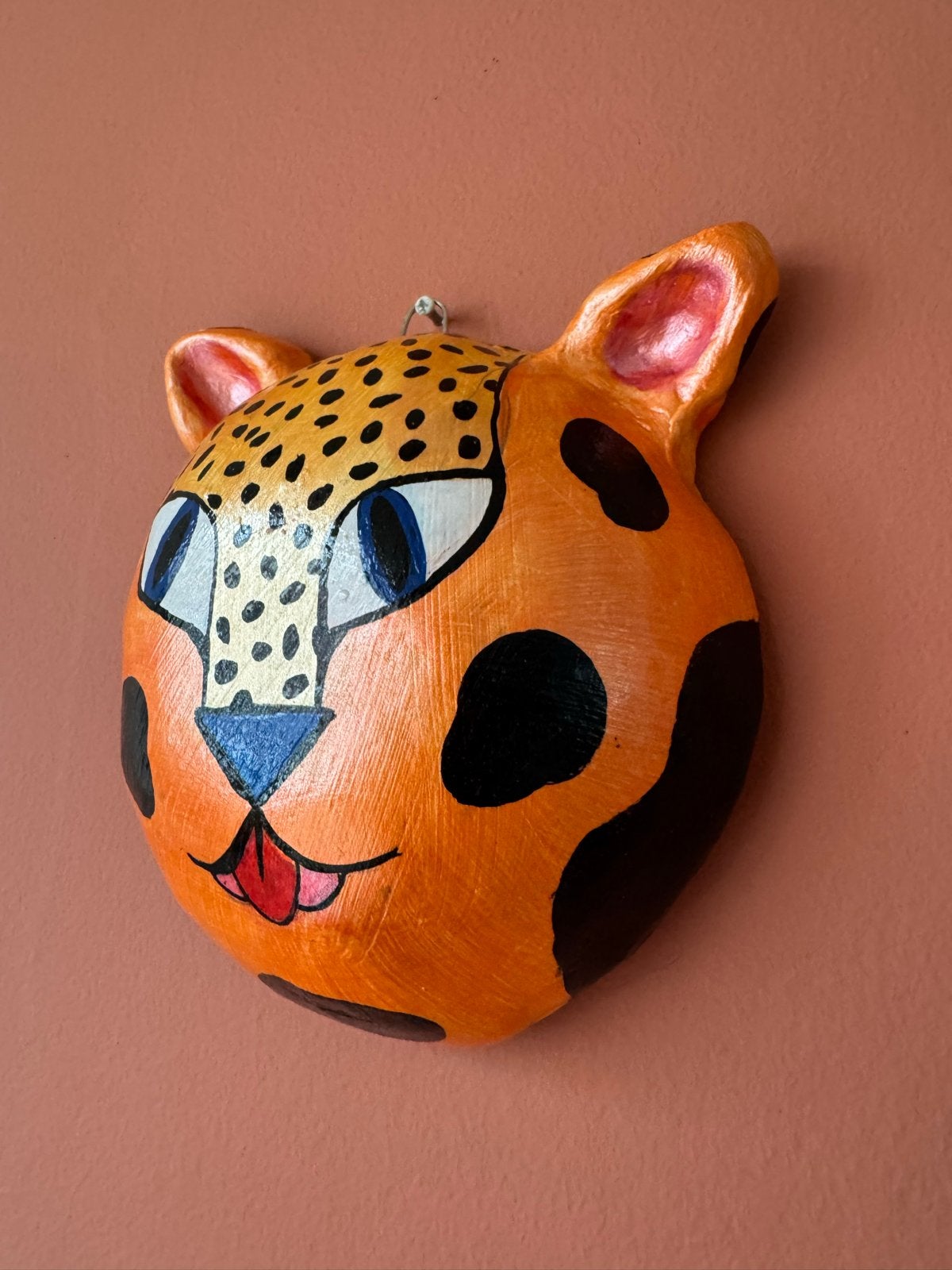 Leuk Luipaard hoofd als decoratie voor de kinderkamer, Meerkleurig, Overige materialen, Overige stijlen, Ophalen of Verzenden