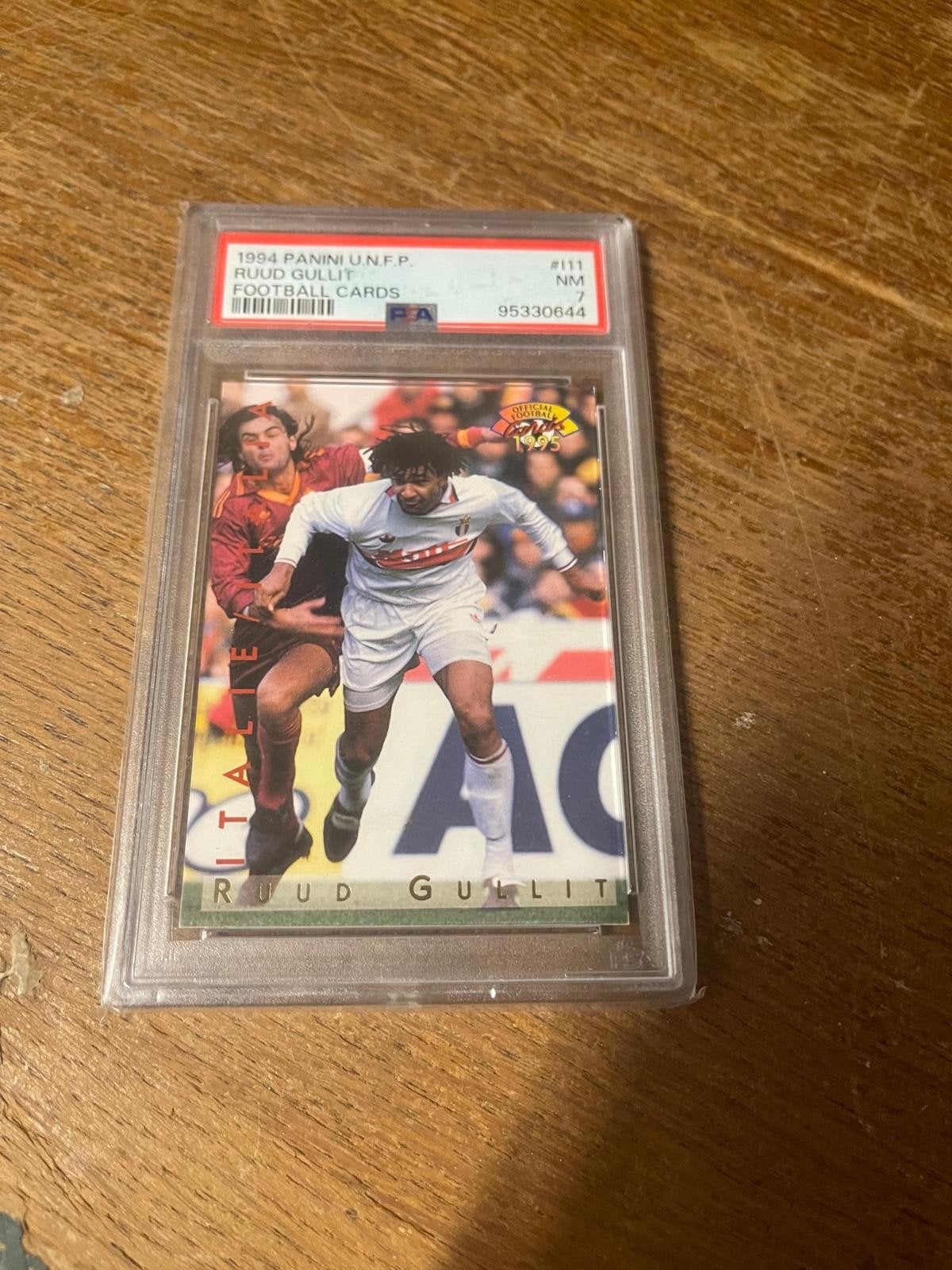 Ruud Gullit 1994 Panini PSA 7 Voetbalkaart, Ophalen of Verzenden, Zo goed als nieuw, Buitenlandse clubs, Spelerskaart