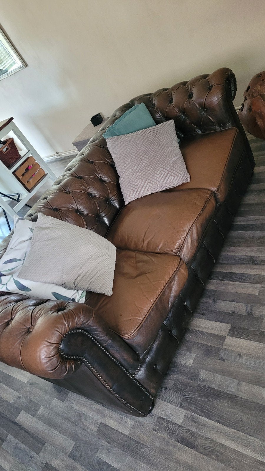 Originele Chesterfield bank, Ophalen, Gebruikt, Chesterfield, 75 tot 100 cm