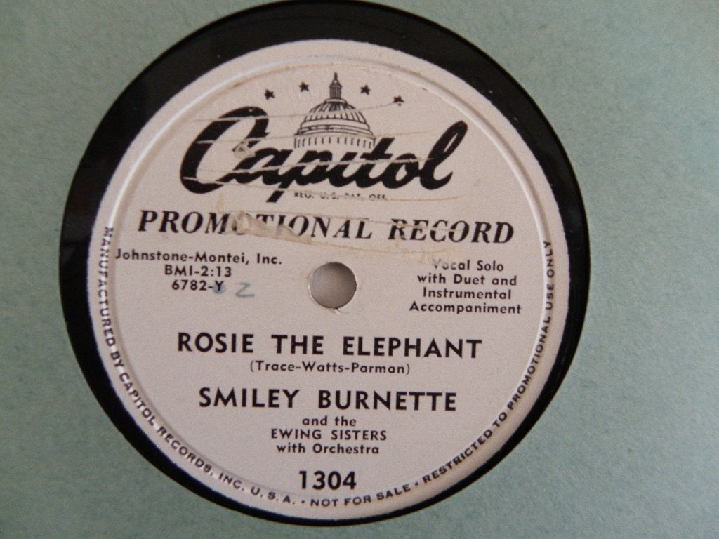 78 Toerenplaat Smiley Burnette And The Ewing Sisters-PROMO, Cd's en Dvd's, Vinyl | Country en Western, Gebruikt, 10 inch, Ophalen of Verzenden