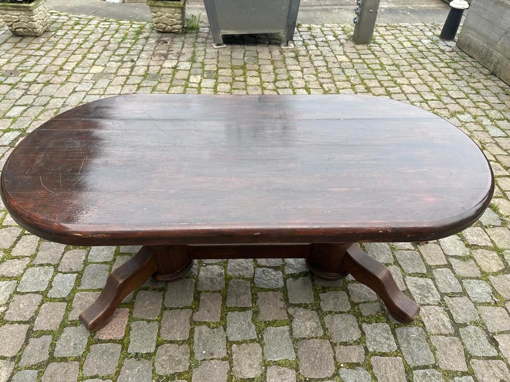 Robuuste houten eettafel - 170x85x80 cm, Huis en Inrichting, Tafels | Eettafels, Ophalen, Gebruikt, 50 tot 100 cm, 150 tot 200 cm