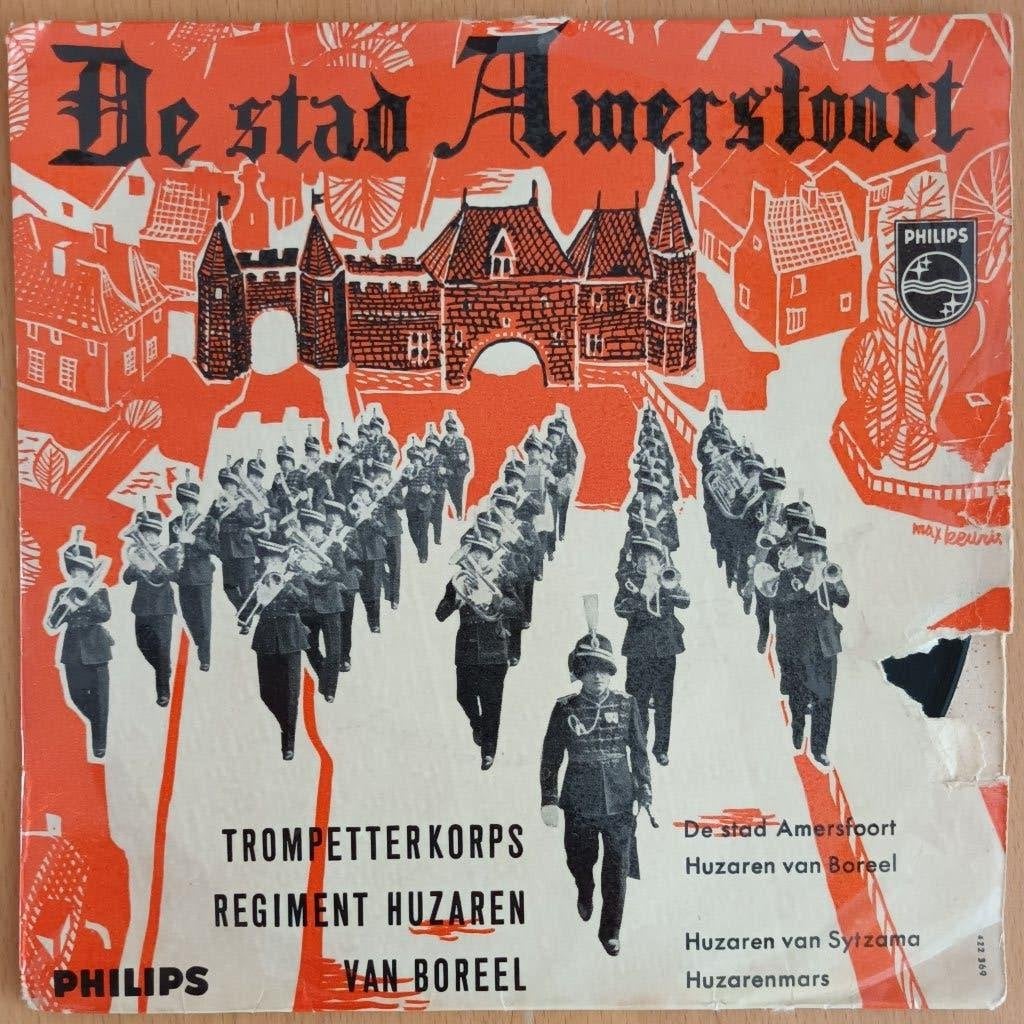 Trompetterkorps Regiment Huzaren Van Boreel  (EP 422 369), Fotohoes, 7 inch, Ophalen of Verzenden, Zo goed als nieuw