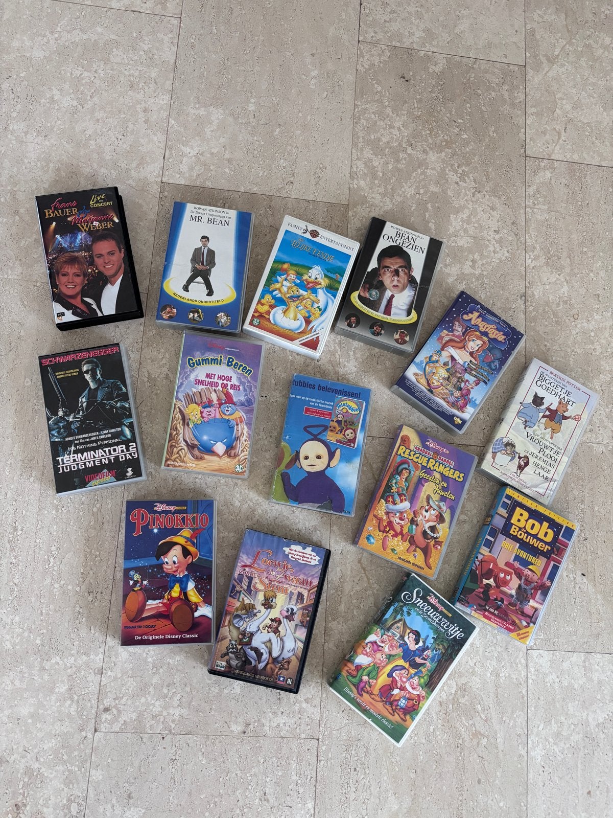Diverse VHS Cassettes: Disney, Mr. Bean, Terminator en meer, Cd's en Dvd's, Gebruikt, Alle leeftijden, Overige genres, VHS