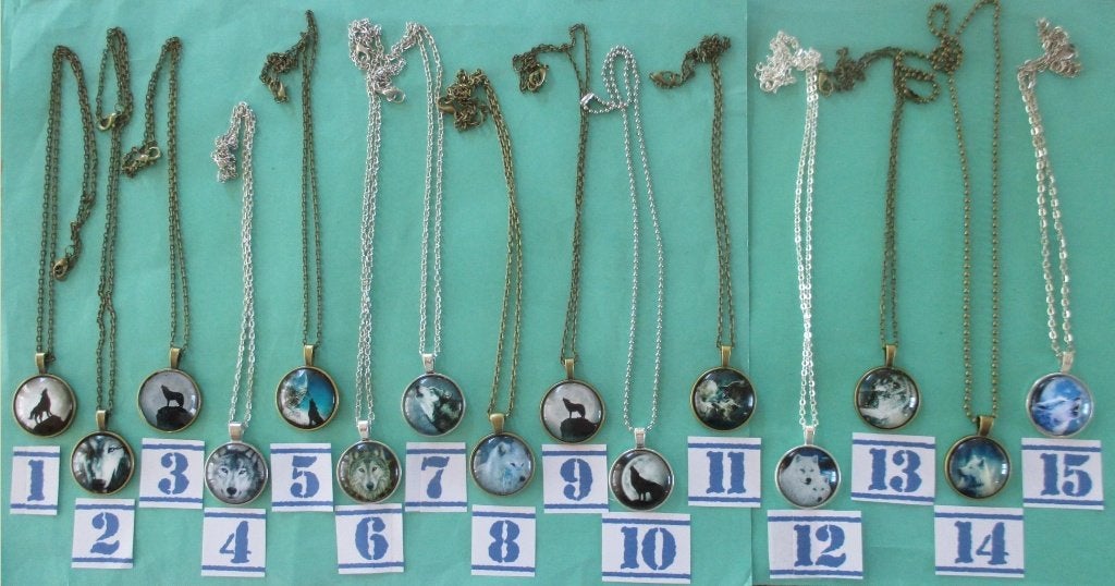 WOLF  Halsketting Ketting hanger Huilen Etc ., Ophalen of Verzenden, Nieuw, Zilver, Overige materialen