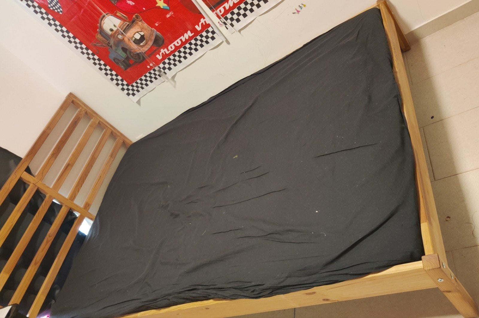 Ikea Neiden bed 140x200 met matras - Goede staat, Ophalen, Gebruikt, Wit, Tweepersoons